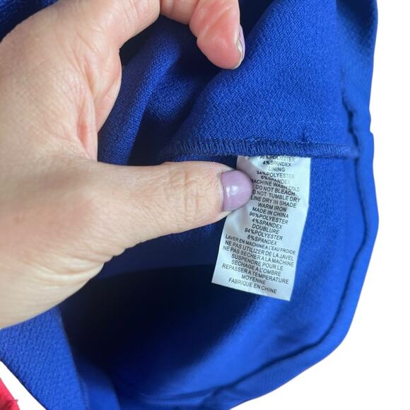 Trina Turk | NWT Gigi Open Shoulder Choker Cocktail Dress Y2K Gossip Girl Blue 8 - Picture 4 of 11